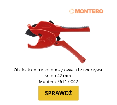 Obcinak do rur kompozytowych i z tworzywa do 42mm Montero